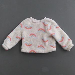 Cat & Jack Plush Rainbow Sweatshirt - 18 Months